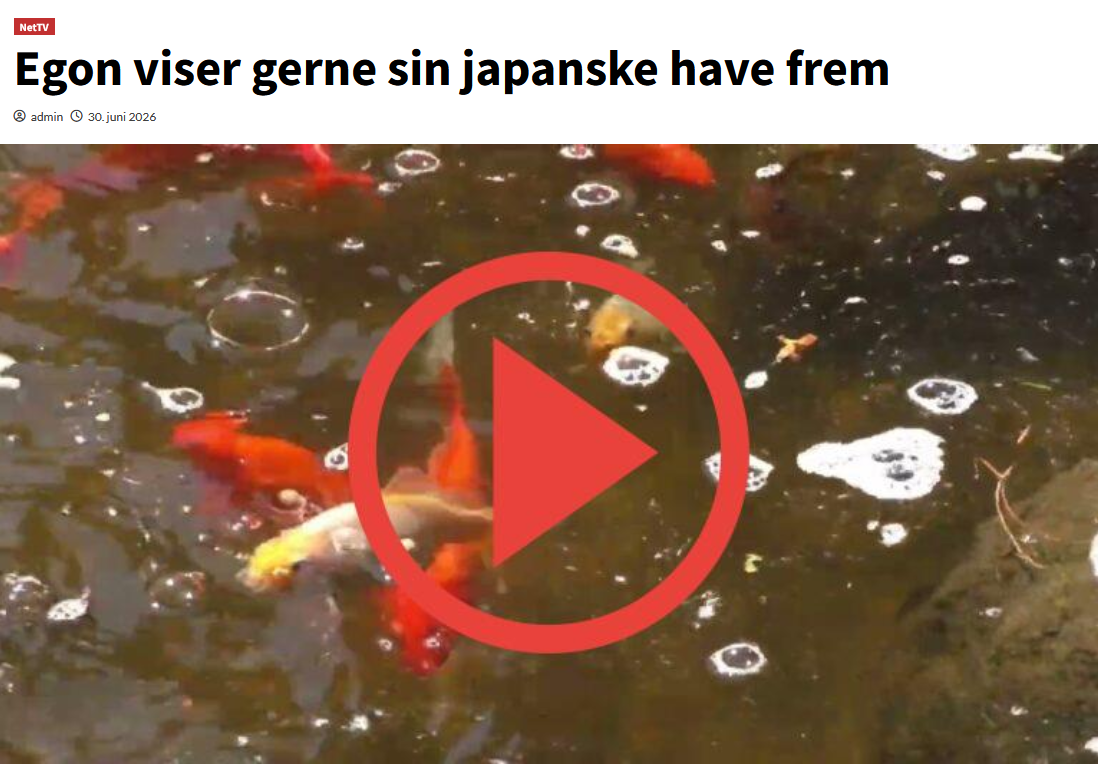 Egon viser sin japanske have frem p� TV Vestjylland